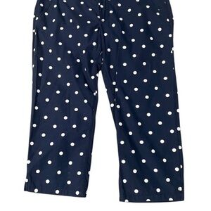 Y2K Abercrombie & Fitch Navy New Preppy 2 Polka Dot Capri Pants